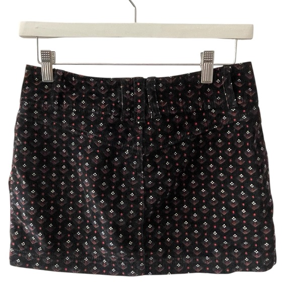 We the Free Anthropologie Black Joani Corduroy Mini Skirt Size 24 button mini - Picture 3 of 6
